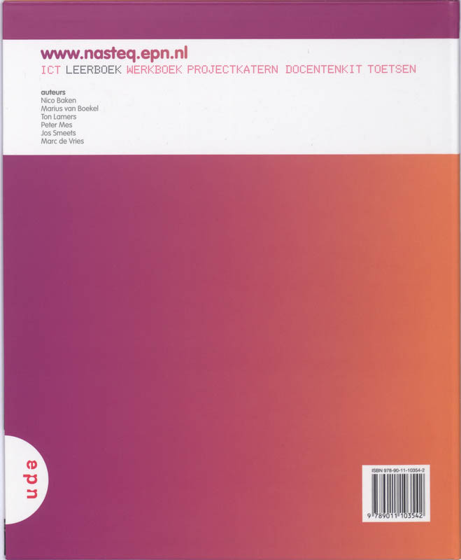 Achterkant van 1 havo/vwo deel A