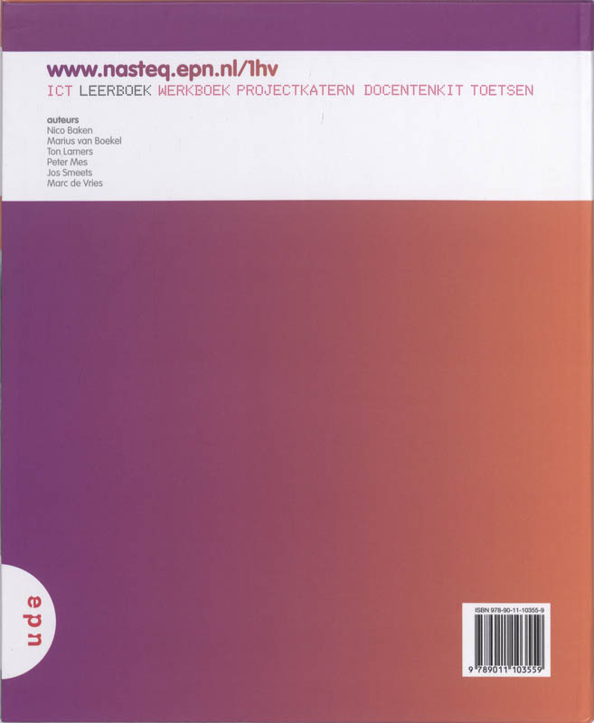 Achterkant van leerboek B