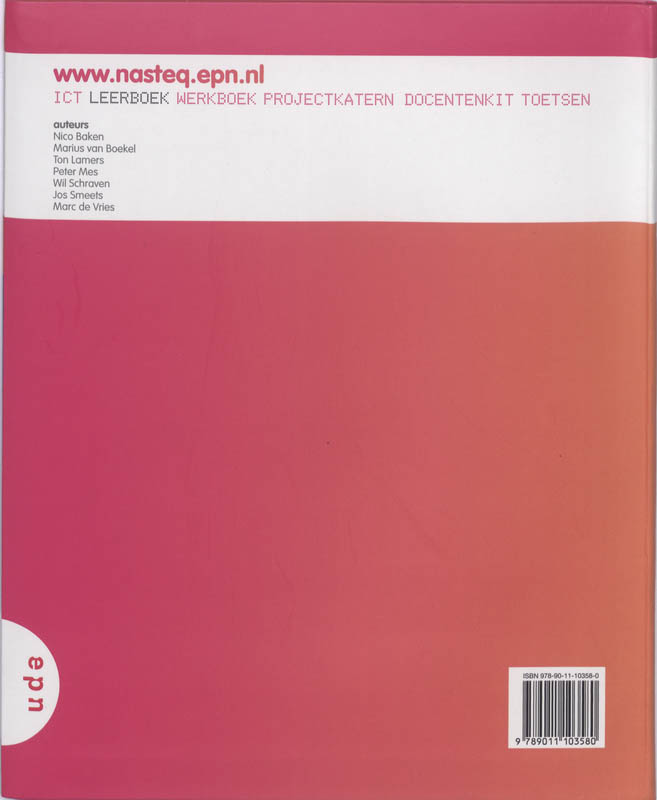 Achterkant van 2 Havo/vwo B
