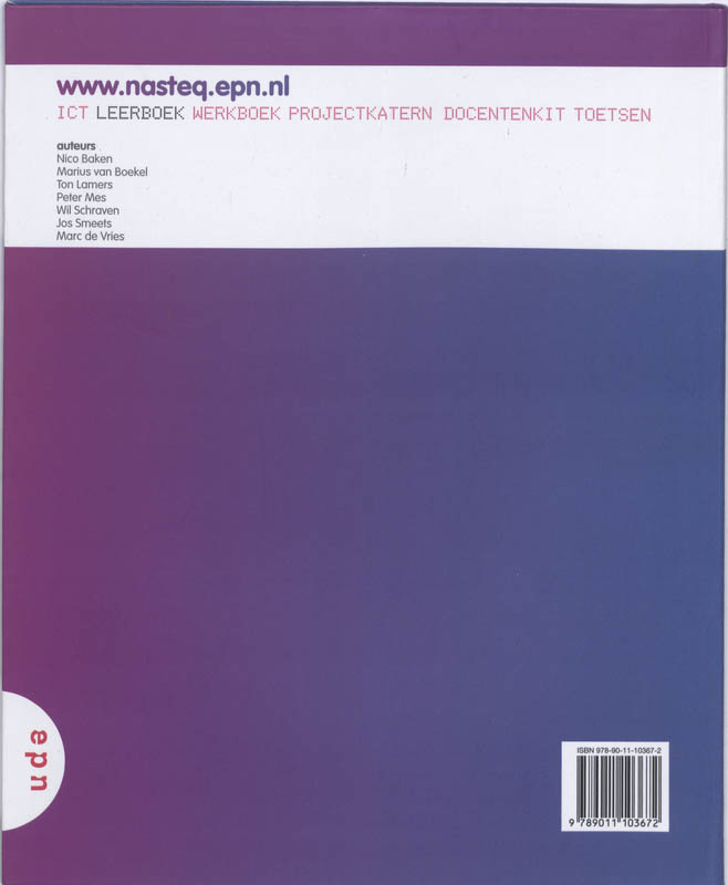 Achterkant van 1 Vmbo-T/havo B
