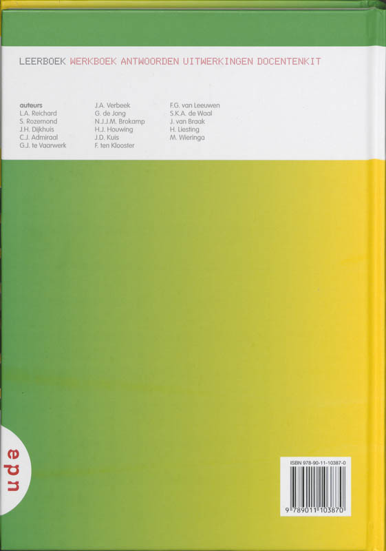 Achterkant van Leerboek