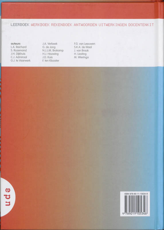 Achterkant van Leerboek