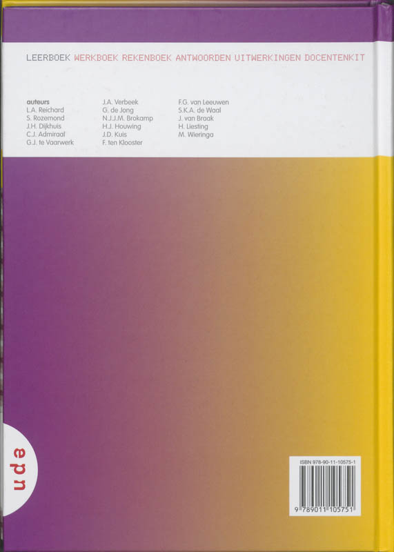 Achterkant van Leerboek