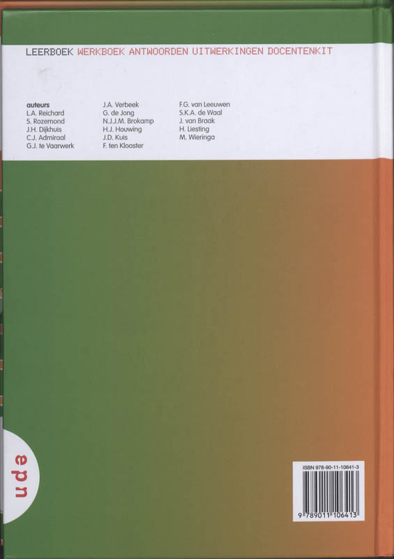 Achterkant van 2 Havo/vwo deel 1