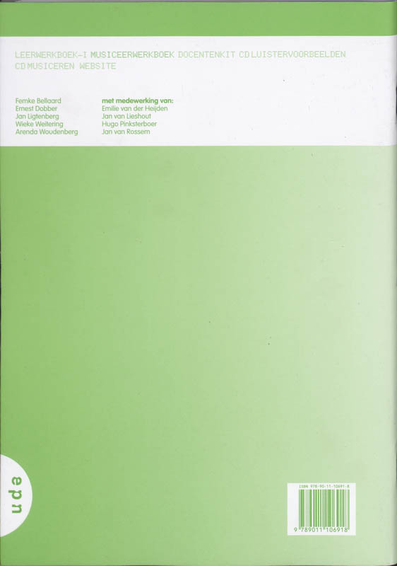 Achterkant van Musiceerwerkboek