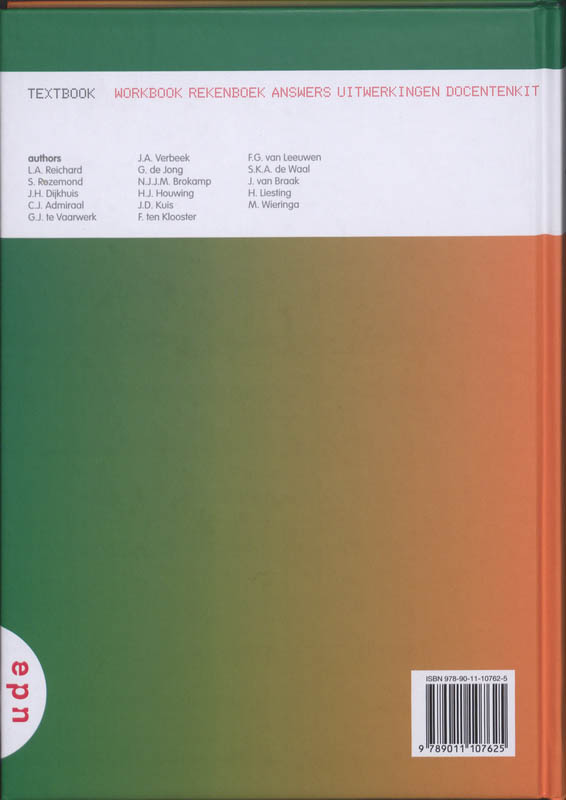 Achterkant van 2 havo/vwo