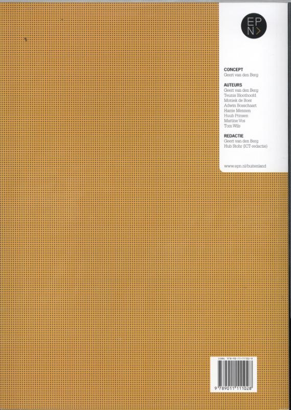 Achterkant van opdrachtenboek