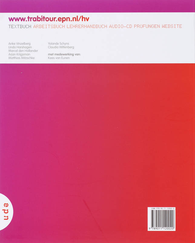 Achterkant van Textbuch