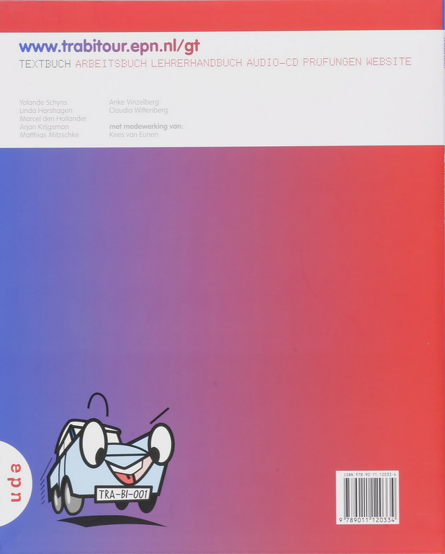 Achterkant van Textbuch