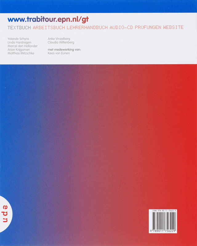 Achterkant van Textbuch A