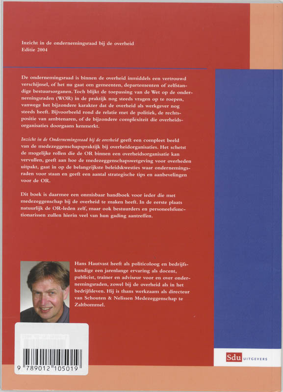 Achterkant van Inzicht in de ondernemingsraad bij de overheid