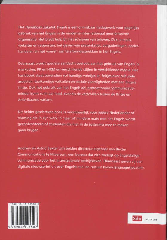 Achterkant van Handboek zakelijk Engels