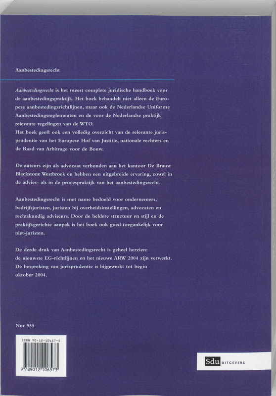 Achterkant van Aanbestedingsrecht