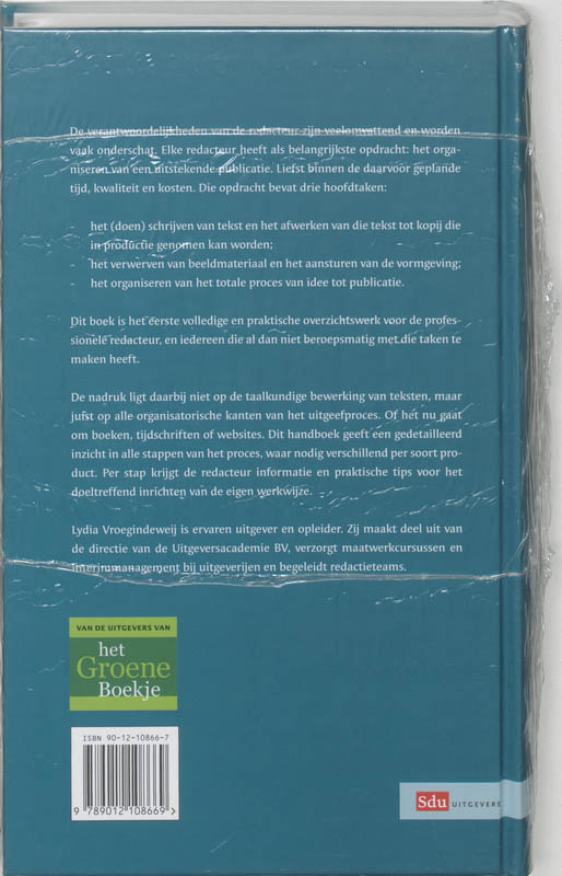 Achterkant van Handboek Redactie