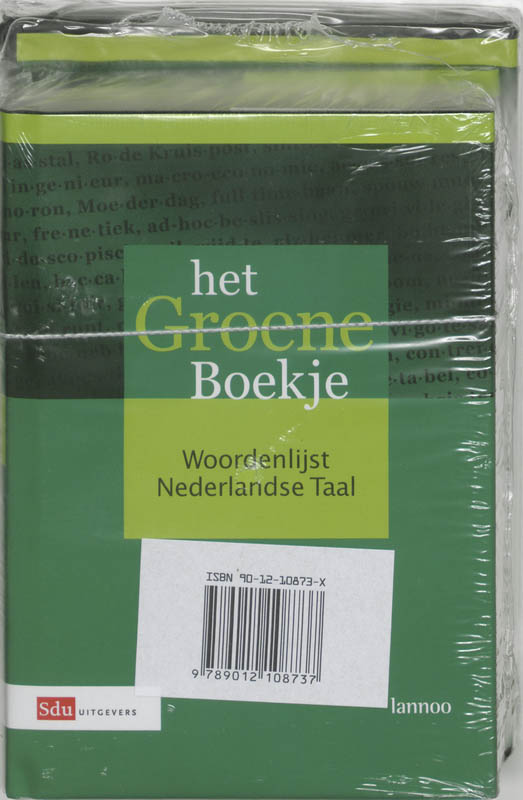 Achterkant van Groene boekje pakket
