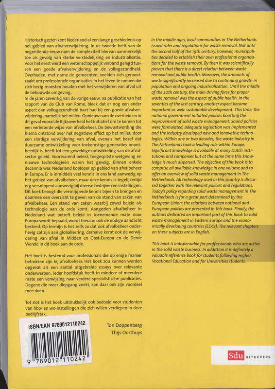 Achterkant van Afvalstoffenbeheer