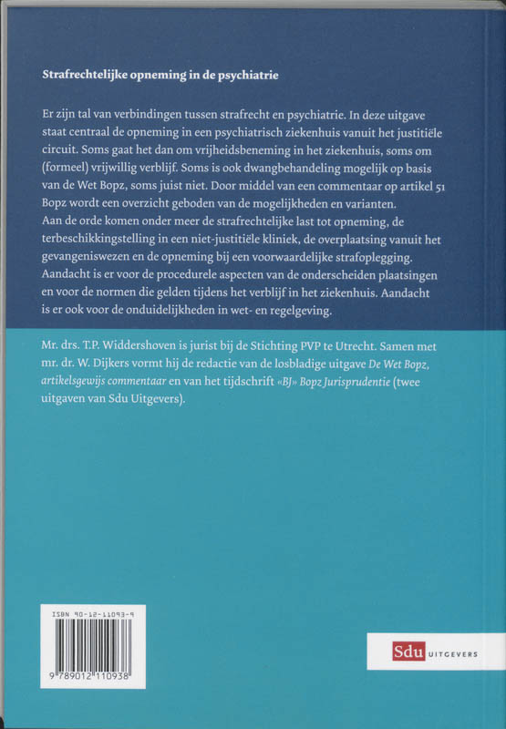 Achterkant van Strafrechtelijke opneming in de psychiatrie