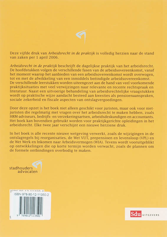 Achterkant van Arbeidsrecht in de praktijk