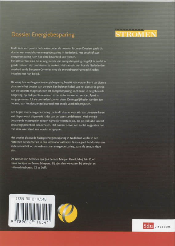 Achterkant van Dossier energiebesparing