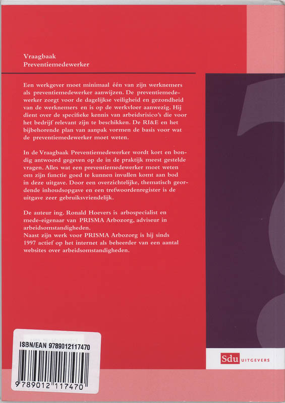 Achterkant van Vraagbaak Preventiemedewerker