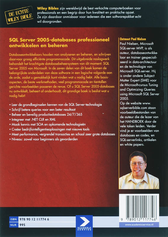 Achterkant van Het Complete HANDboek SQL Server 2005