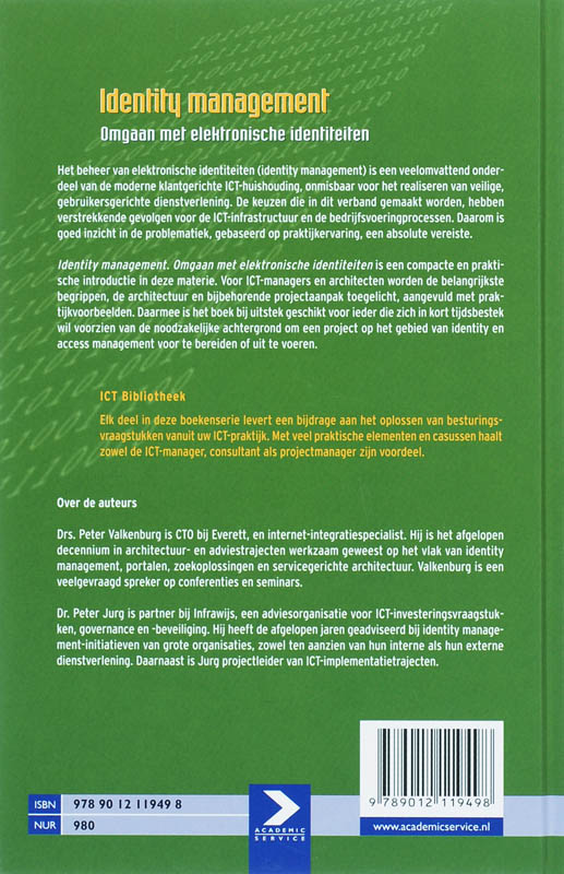 Achterkant van Identity management