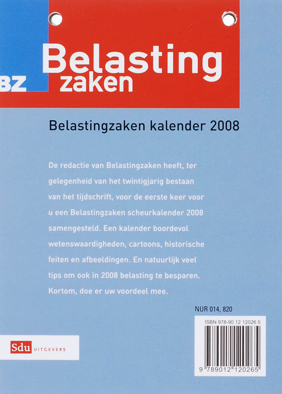 Achterkant van 2008