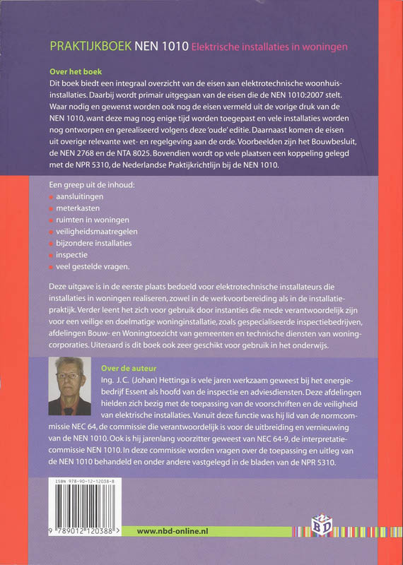 Achterkant van Praktijkboek NEN 1010
