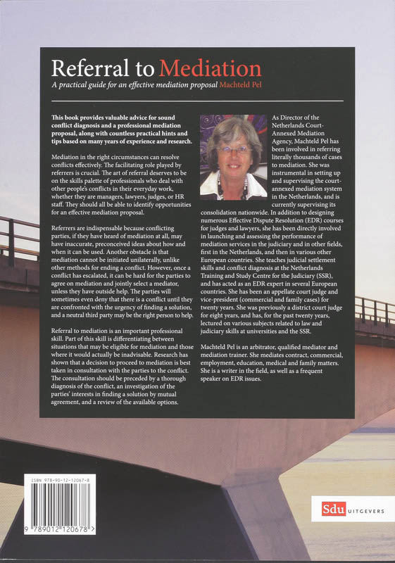 Achterkant van Referral to mediation