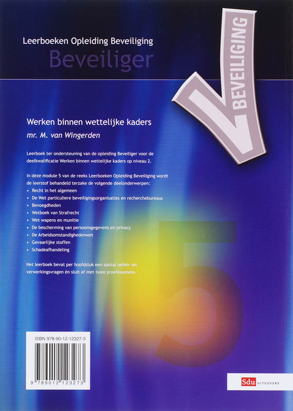 Achterkant van Werken binnen wettelijke kaders