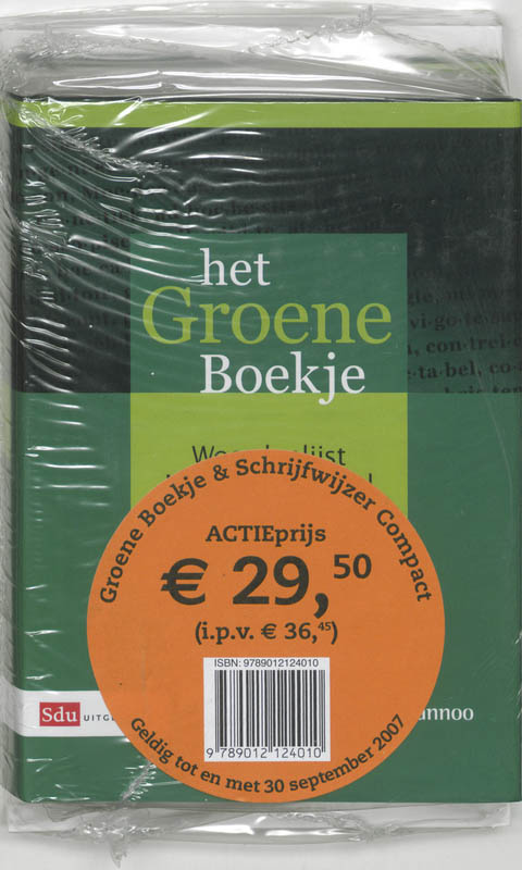 Achterkant van Groene Boekje & Schrijfwijzer Compact set
