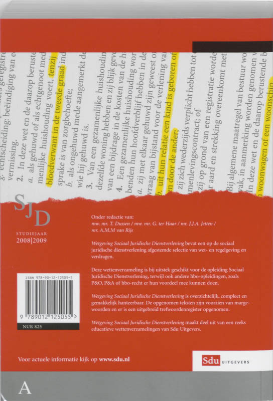 Achterkant van Studiejaar 2008/2009