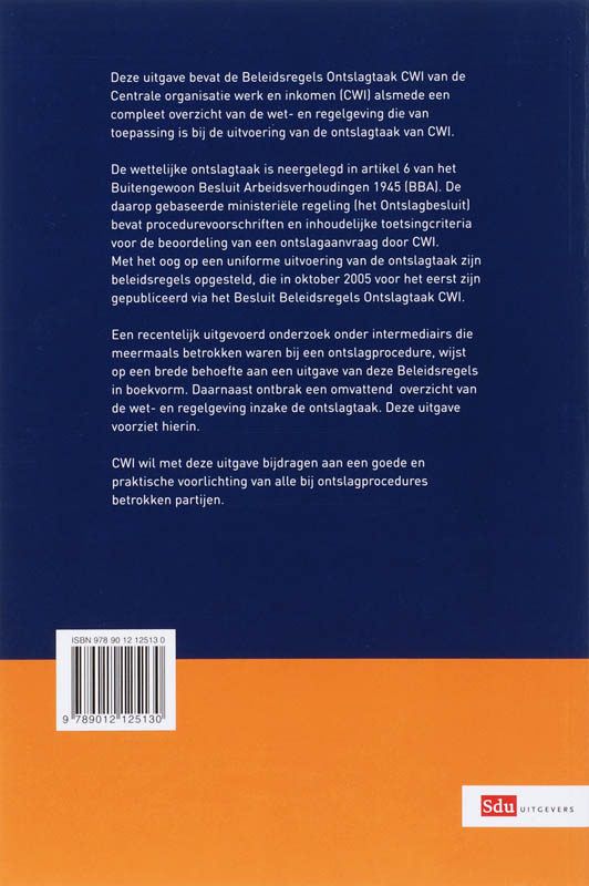 Achterkant van Ontslagprocedure CWI
