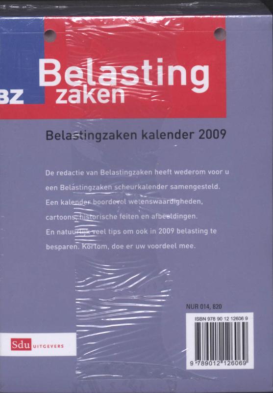 Achterkant van 2009