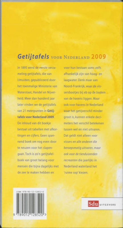 Achterkant van 2009