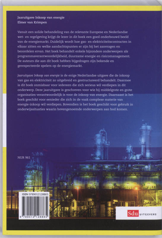 Achterkant van Jaaruitgave inkoop van energie
