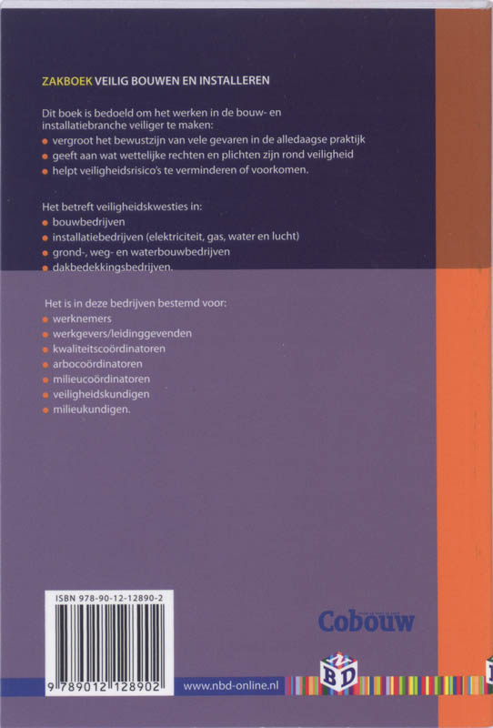 Achterkant van Zakboek Veilig bouwen en installeren