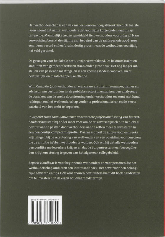 Achterkant van Beperkt houdbaar