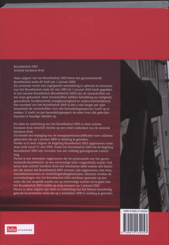 Achterkant van Bouwbesluit 2003