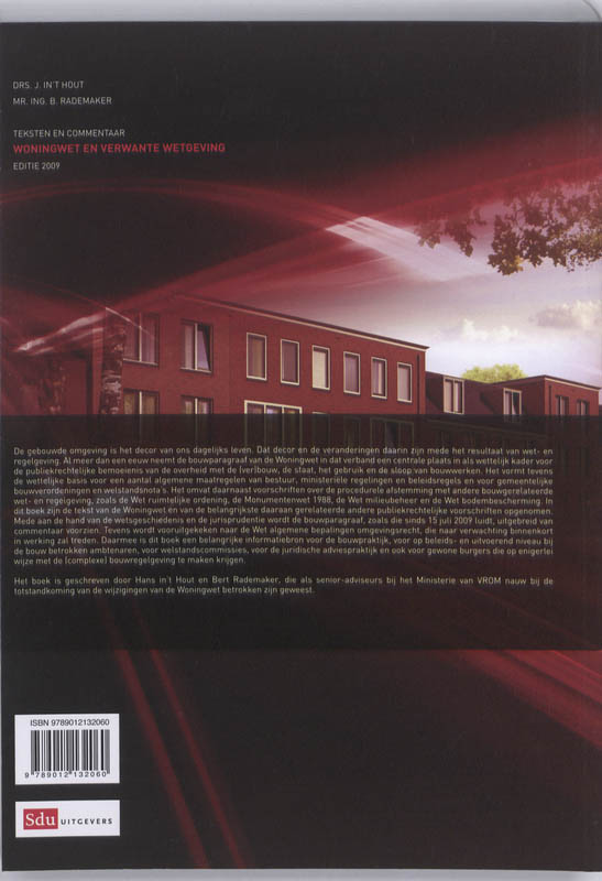 Achterkant van Woningwet 2009 en verwante Wetgeving