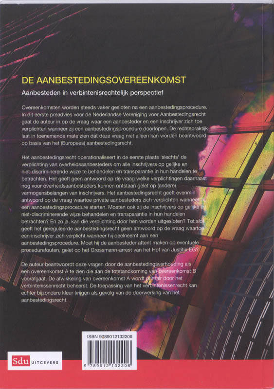 Achterkant van De aanbestedingsovereenkomst