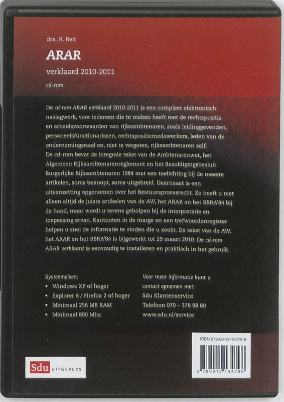 Achterkant van verklaard