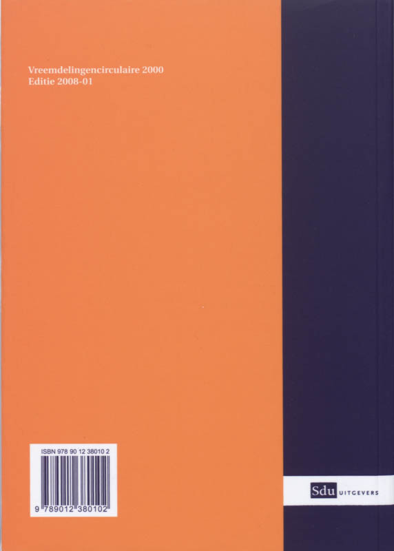 Achterkant van Vreemdelingencirculaire 2000