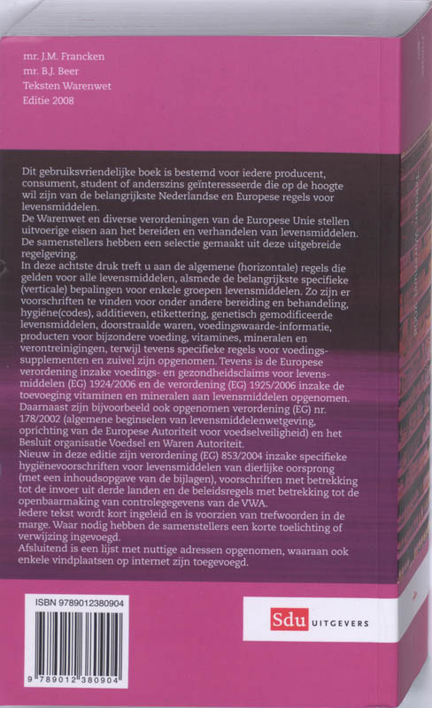 Achterkant van 2008