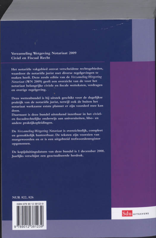Achterkant van 2009