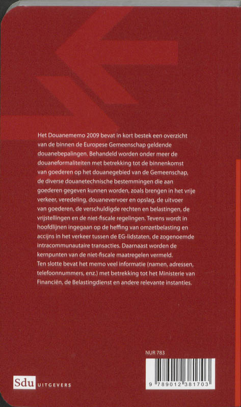 Achterkant van 2009