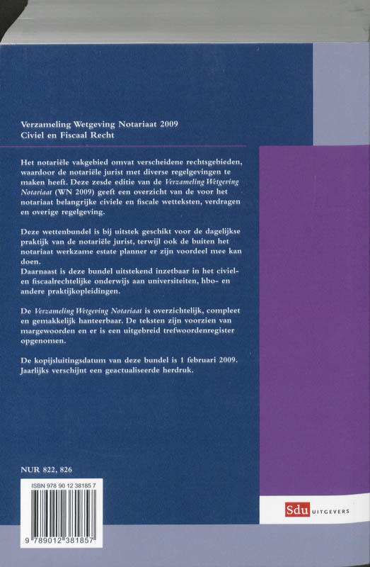 Achterkant van 2009