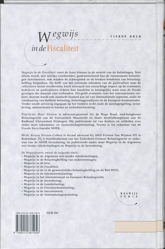 Achterkant van Wegwijs in de fiscaliteit