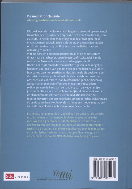 Achterkant van De mediationclausule