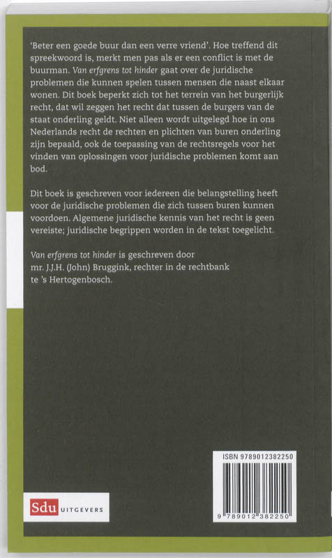 Achterkant van Van erfgrens tot hinder